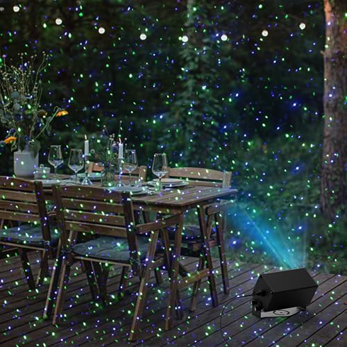 AIRIVO Outdoor Laser Lights Projector, 5 Color Motion Firefly Lights Star Show Projection Light