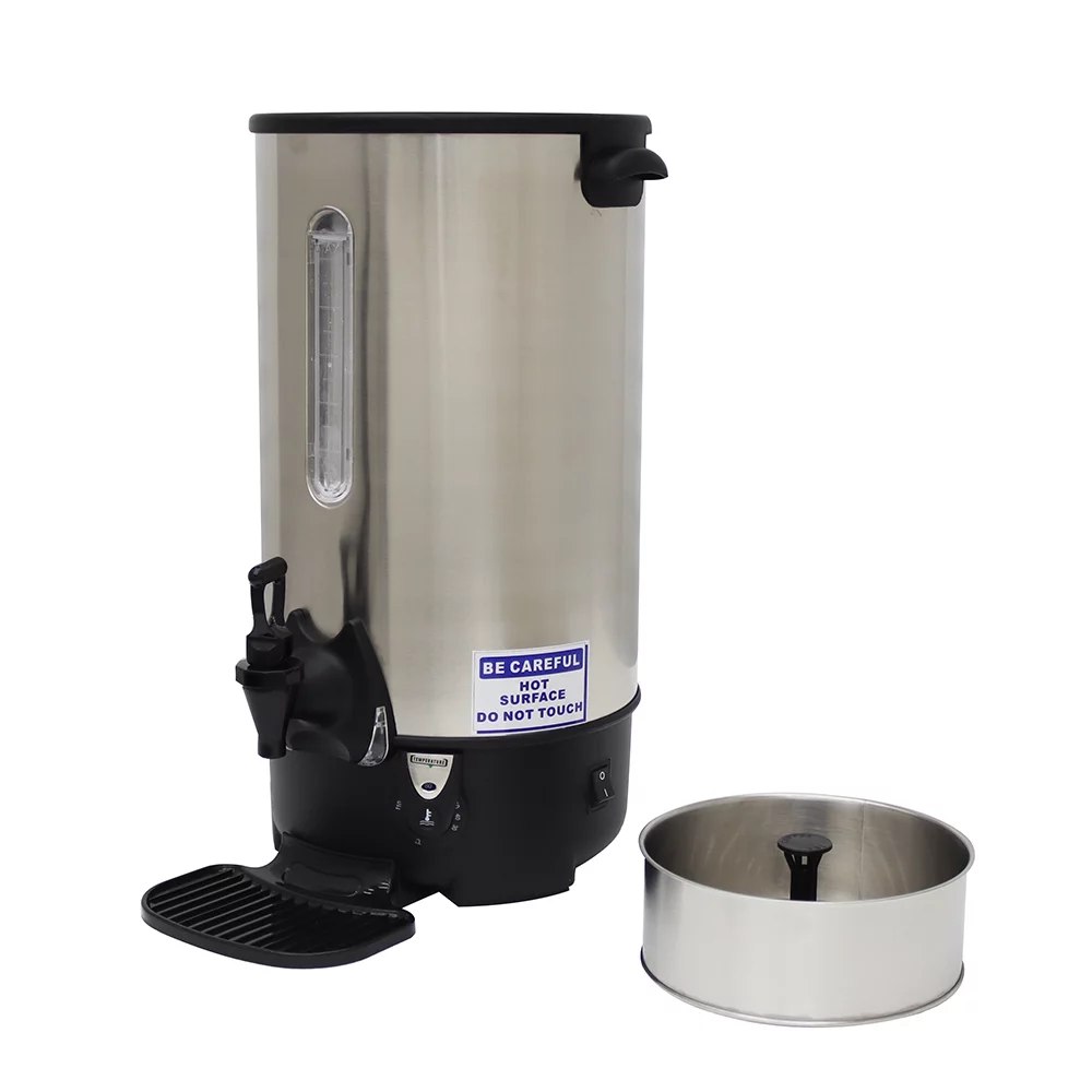 Techtongda 9.7L Hot Coffee Dispenser Water Boiler Office Home Stainless Steel Heater Kettle Silver