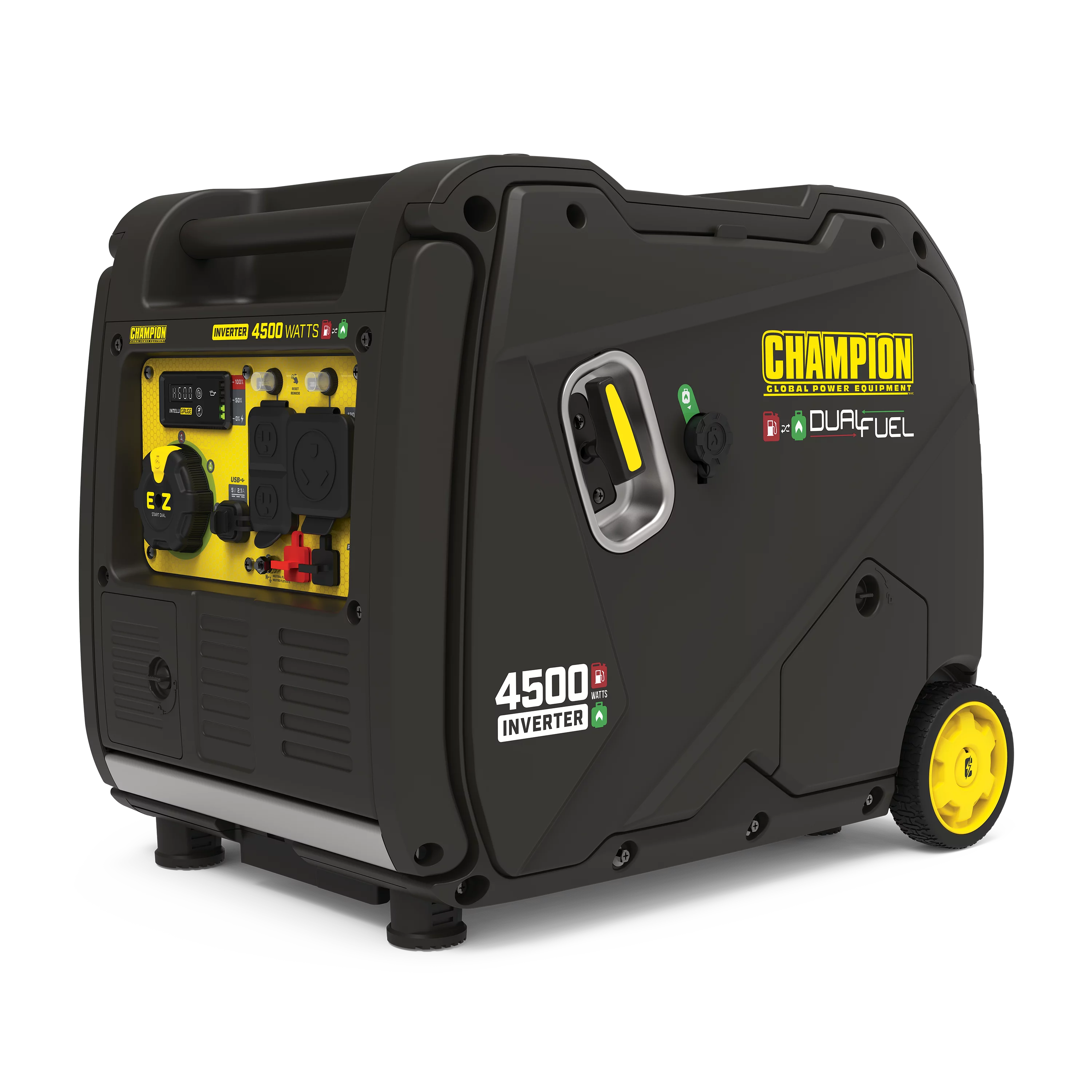Champion 4500-Watt Portable Dual Fuel Inverter Generator with Quiet Technology, Electric Start