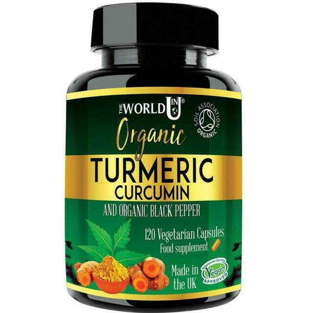 ULTRA Pure Organic Turmeric Curcumin 4 Months Supply 120 Capsules Black Pepper - Kansas Nuitrition - HNZSDS
