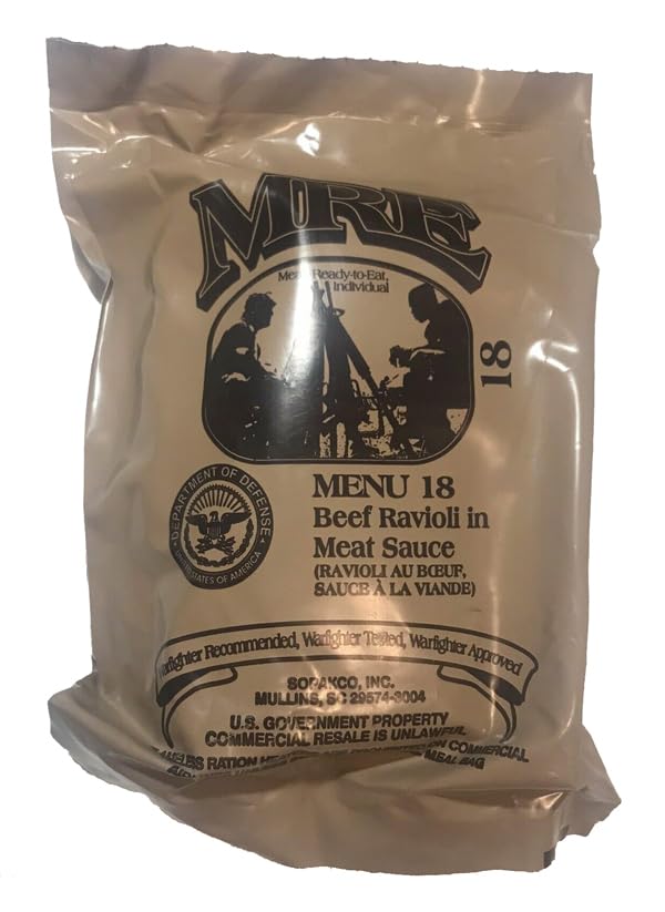Ammo Can Man MRE (Meals-Ready-To-Eat) Case - Genuine Military Surplus MRE Case | 2026 Inspection Date (A Case Only - Menus 1-12)
