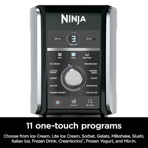 Ninja NC301 CREAMi Ice Cream Maker, for Gelato, Mix-ins, Milkshakes, Sorbet, Smoothie Bowls & More, 7 One-Touch Programs
