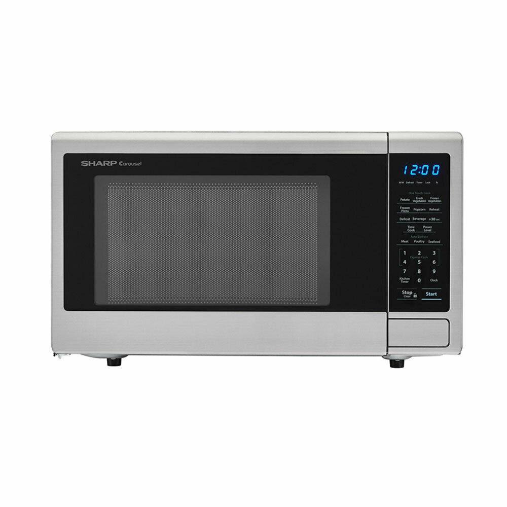 Sharp Carousel 1.1 Cu ft Stainless Steel Microwave Oven (Certified Refurbished)