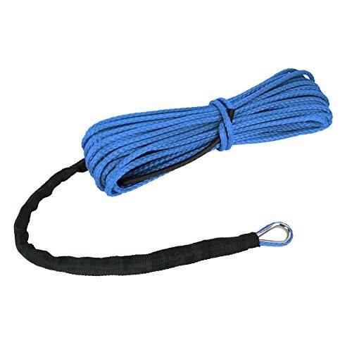 Extreme Max 5600.3099 'The Devil's Helper' Complete Synthetic ATV Winch Rope Kit - Blue