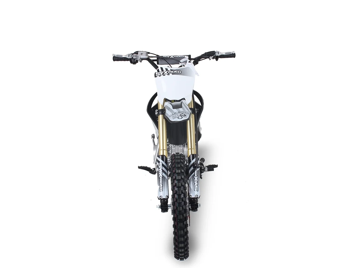 SYX MOTO Whip 125cc 4-Stroke Gas Powered Kick Start Dirt Bike off Road, New, Black/White