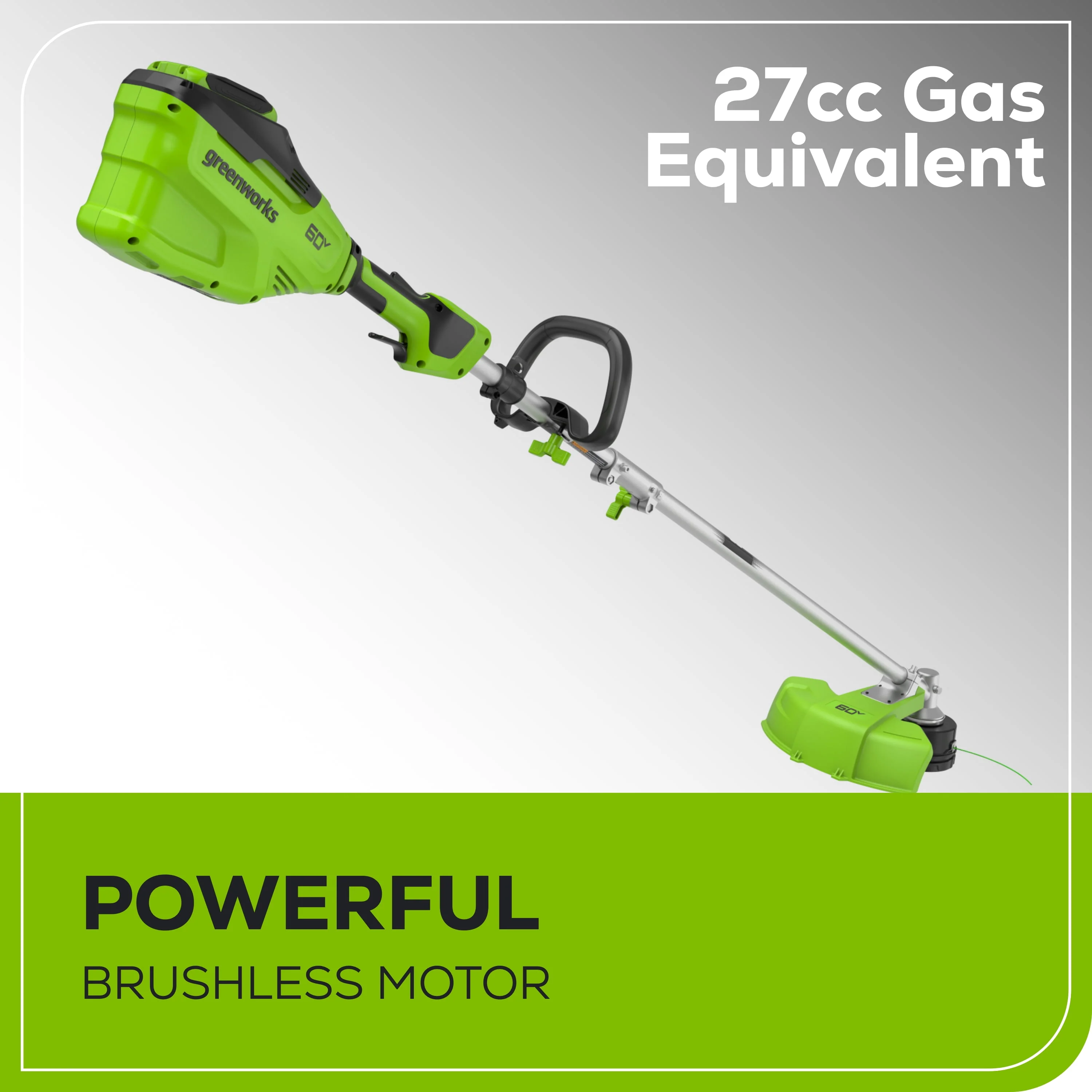 Greenworks 60V 16 String Trimmer & 750 cfm 170 mph Blower Combo + 2.5Ah Battery & Charger