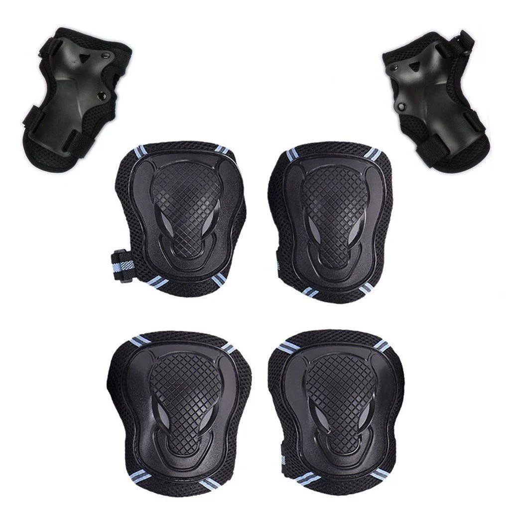 Helmet with 6pcs Elbow Knee Wrist Pads Outdoor Skating Skateboard Cycling Sports for Youths Kids Children Teen Protective Gear Safety Scooter