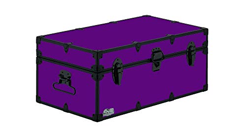 C&N Footlockers Camp Trunk Footlocker - Happy Camper with Black Trim 32 x 18 x 13.5 Inches