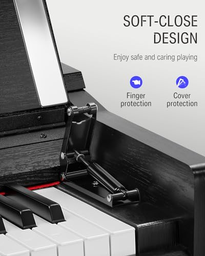 Donner DDP-90 Digital Piano, 88 Key Weighted Piano Keyboard for Beginner/Professional W/Three Pedals, Supports U-disk Music Playing