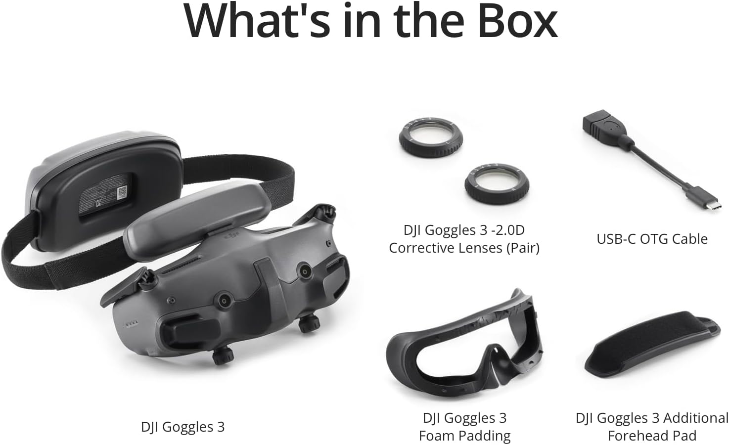 DJI Goggles 3, FPV Goggles with Stunning Micro-OLED Screens, Immersive Flight Experience, O4 HD Video Transmission, Adjustable Diopters