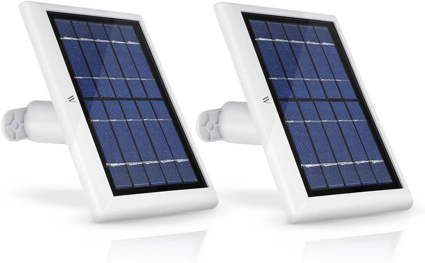 Wasserstein Solar Panel with Internal Battery Compatible with Blink Outdoor & Blink XT2/XT Camera (3-Pack, White) - Camera Not Included