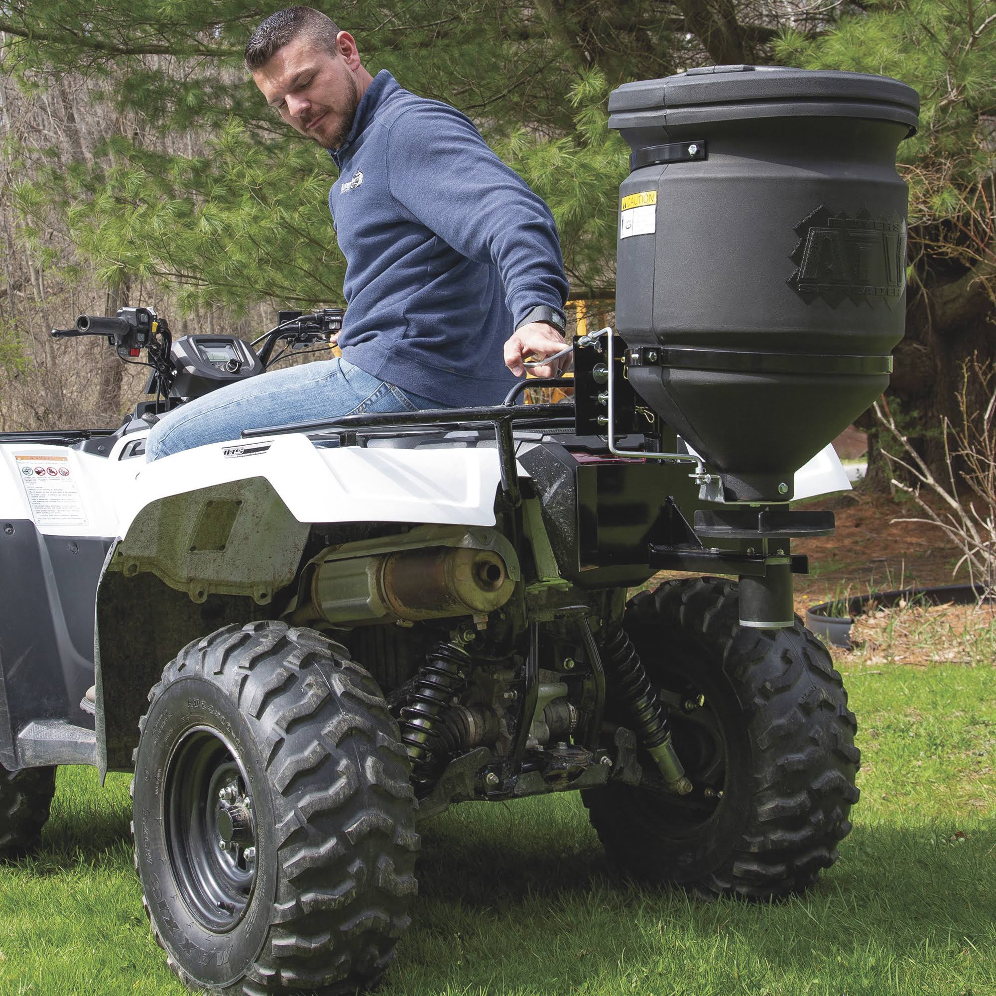 Buyers ATVS15A 15-Gallon ATV Broadcast Spreader with Rain Cover