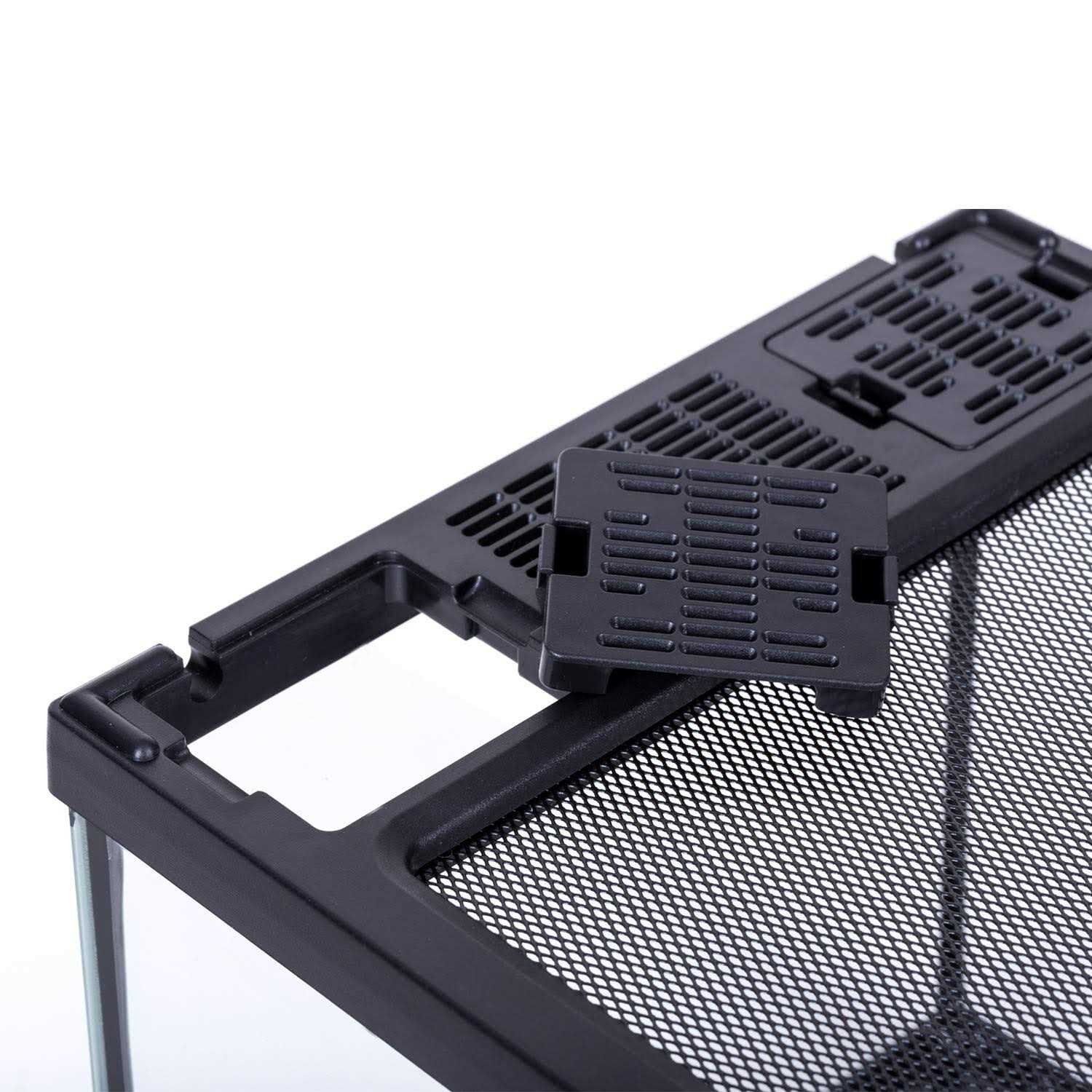 REPTIZOO glass Terrarium Tank 8x8x12, Front Opening Door Full View Visually Appealing Mini Reptile or Amphibians Habitat - Pet Supplies online store