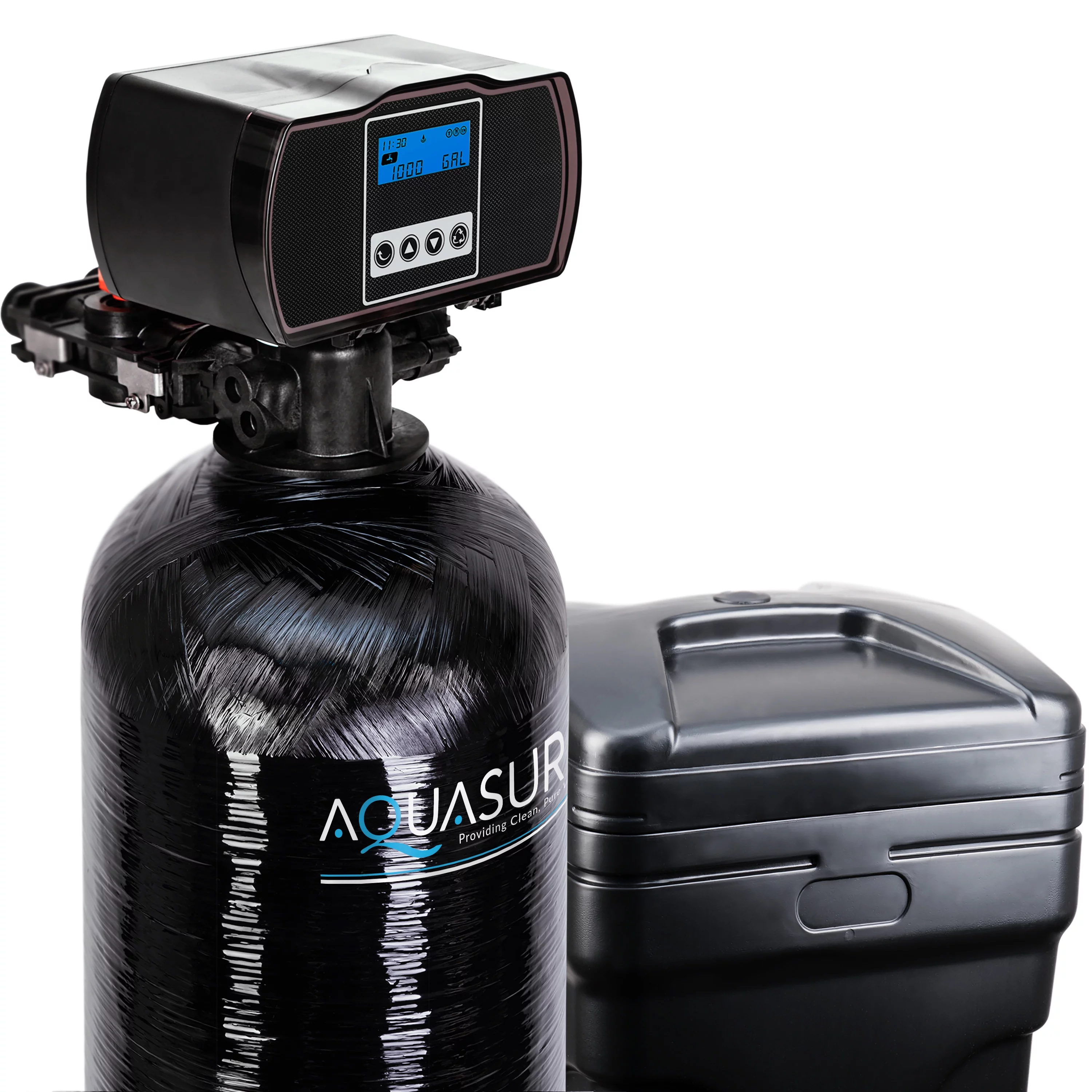 Aquasure Harmony Series 32,000 Grains Water Softener plus Iron Removal w/Aquatrol Digital Head and Premium Grade Fine Mesh Resin