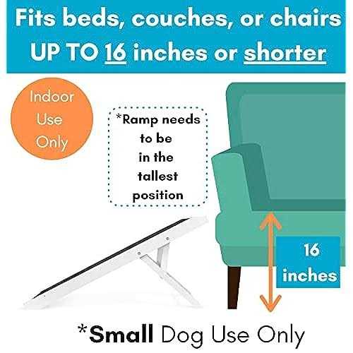 Birdrock HOME Adjustable Dog Ramp for Low Beds or Couches - Pet Supplies online store