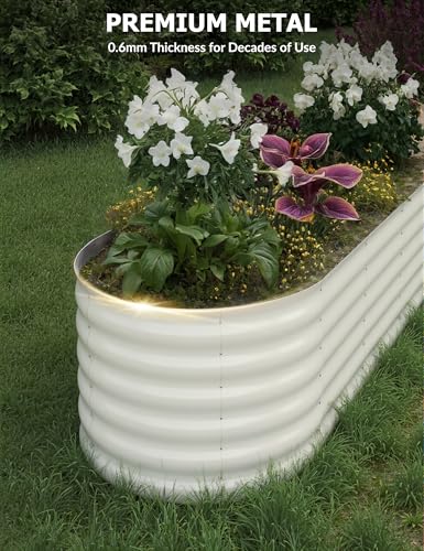 10x4x1.5ft Raised Garden Bed,Galvanized Raised Planter Boxes Outdoor with Easy Assembly, Large Garden Bed for Vegetables, Fruits, Flower