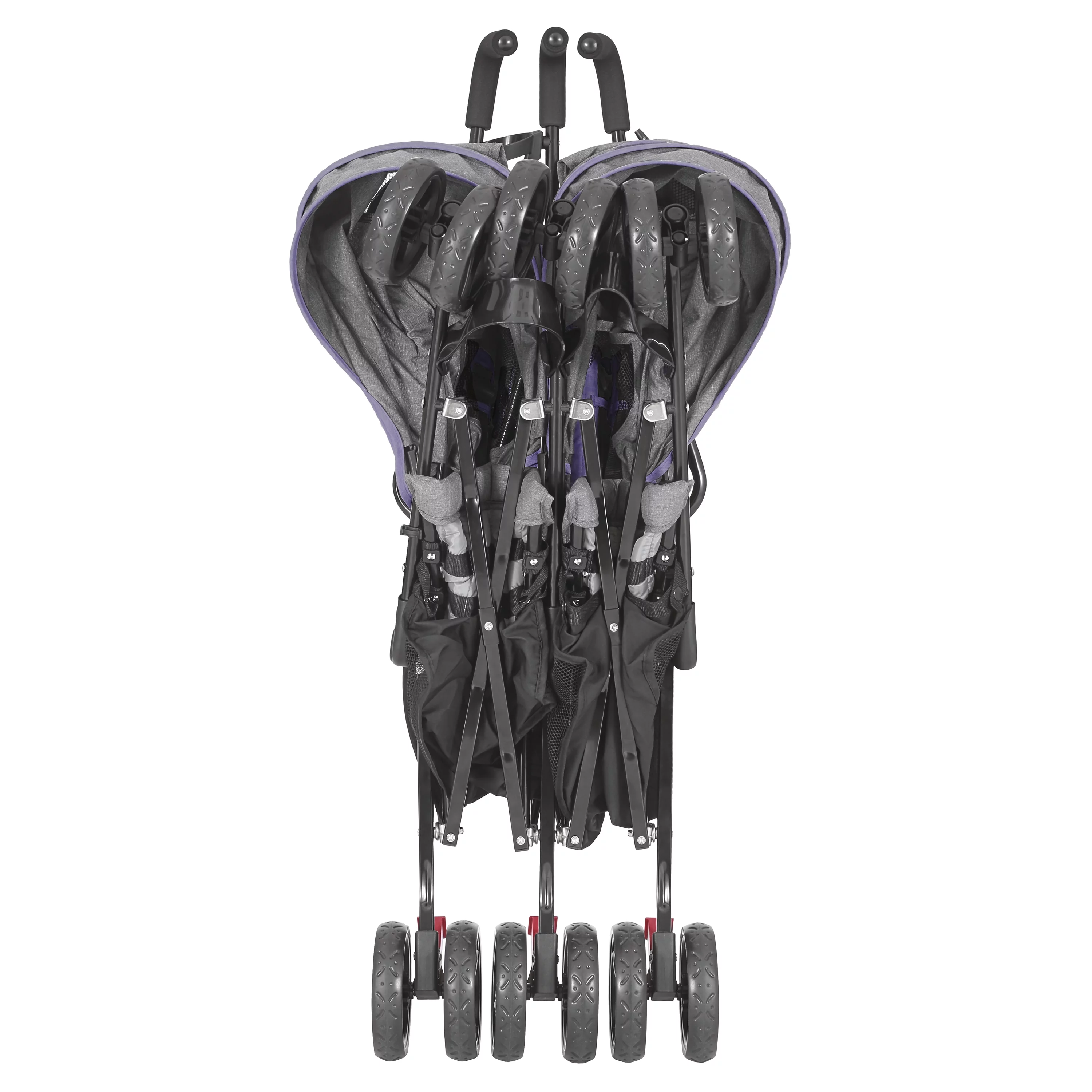 Dream On Me Volgo Twin Umbrella Stroller, Purple and Dark Grey