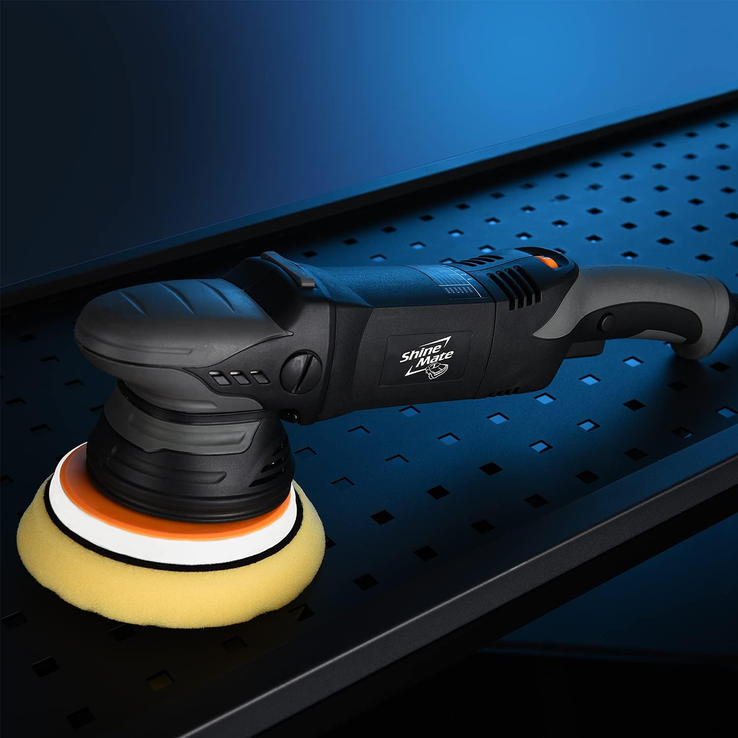 ShineMate Dual Action Polisher for Car Detailing 5 Inch, Corded Wax Random Orbital Polisher with 4 Polishing Pads, Variable Speed Polisher Buffer