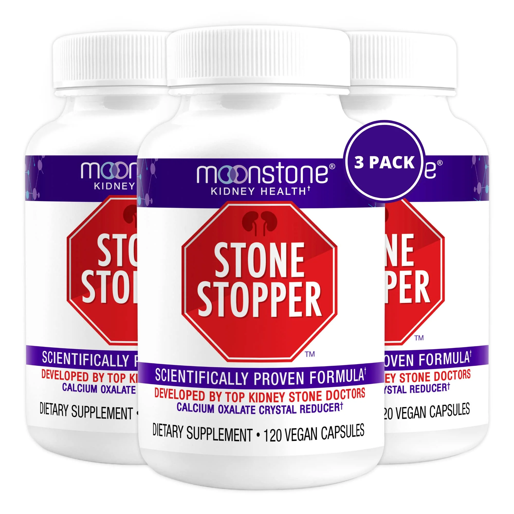 Moonstone Kidney Stone Stopper Capsules, Outperforms Chanca Piedra Stone Breaker and Kidney Support Supplements
