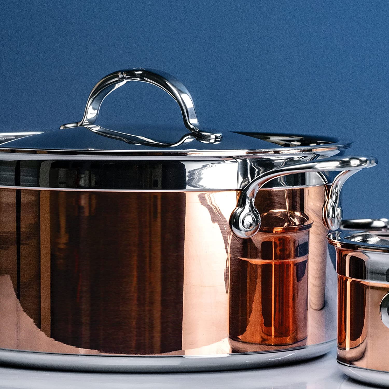 Hestan - CopperBond Collection - 100% Pure Copper 10-Piece Ultimate Cookware Set  Induction Cooktop Compatible