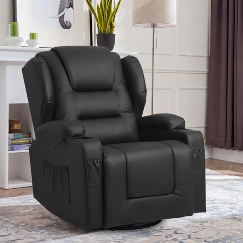 Swivel Rocker Recliner, Nursery Rocking Chairs 360 Degree,Manual Glider Recliner Chairs for Living Room
