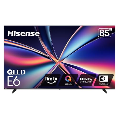 Hisense 50" Class E6 Series QLED 4K UHD Smart Fire TV (50E6QF, 2025 Model) - QLED, AI Light Sensor, Dolby Vision &middot; Atmos