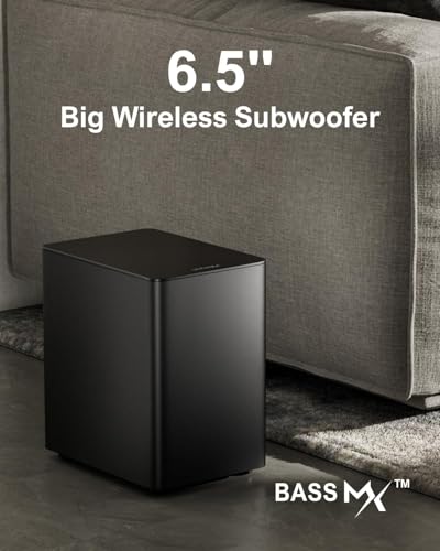 ULTIMEA 7.1 Surround Sound System for TV with Dolby Atmos, 460W Sound Bar for TV with 6.5" Subwoofer, APP Control, 4 Wired Surround Speakers