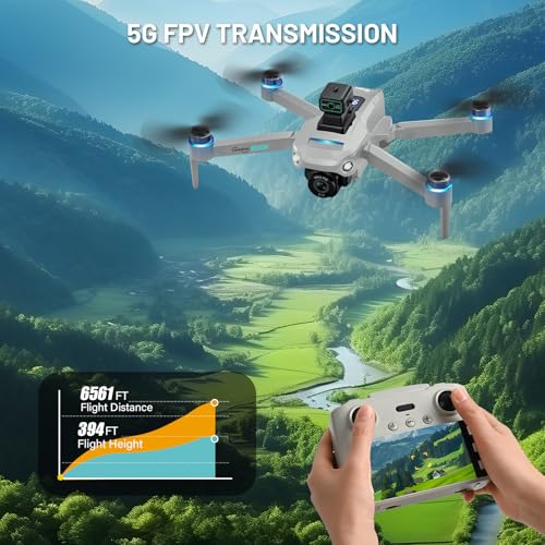 Drone with Camera for Adults 4K, Upgraded 4.5inch LCD RC Screen, GPS 2-Axis Gimbal Quadcopter Brushless Motor, Auto Return, Follow Me, Waypoint Fly