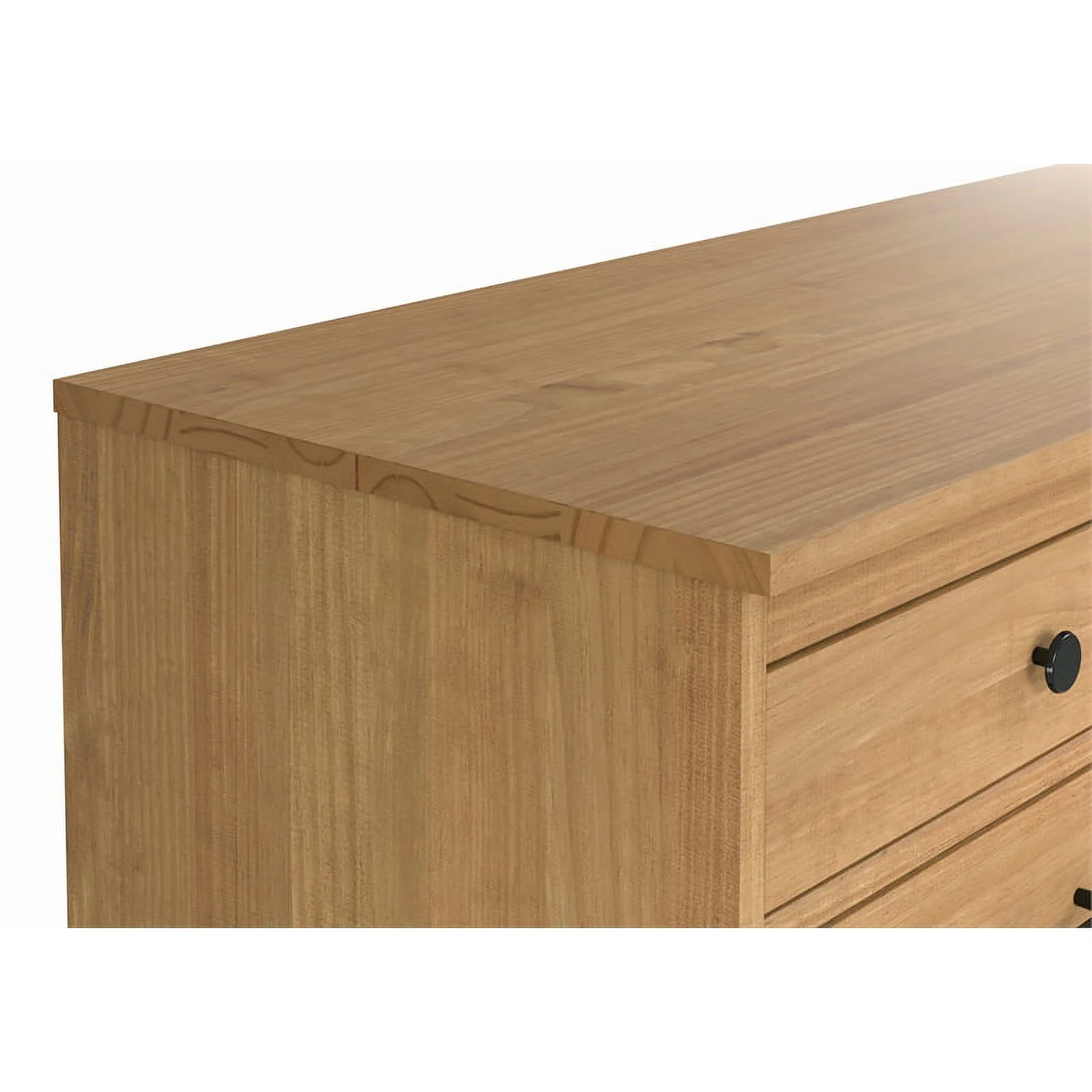 Linon Cody Wood Desk with File Cabinet in Natural