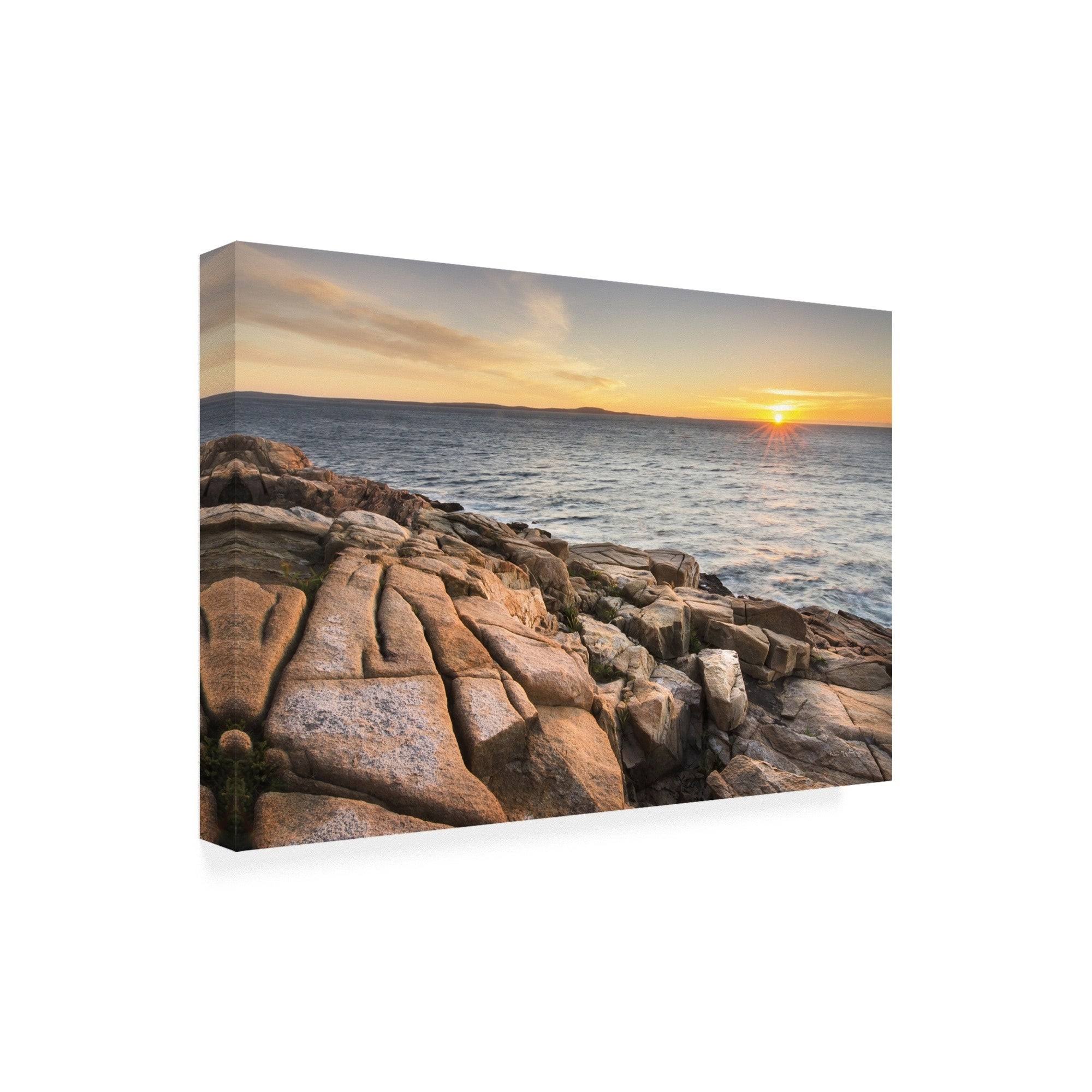 Alan Majchrowicz 'Acadia Sunrise Gold' Canvas Art - 22x32