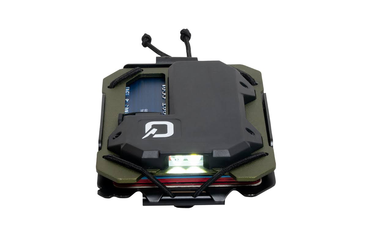 Taq Tactical Wallet - OD Green - High Powered LED Light u0026 RFID Aluminum