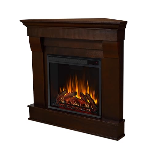 Real Flame Chateau 41" Corner Electric Fireplace with Mantel for Living Room or Bedroom, Replaceable Fireplace Insert Heater