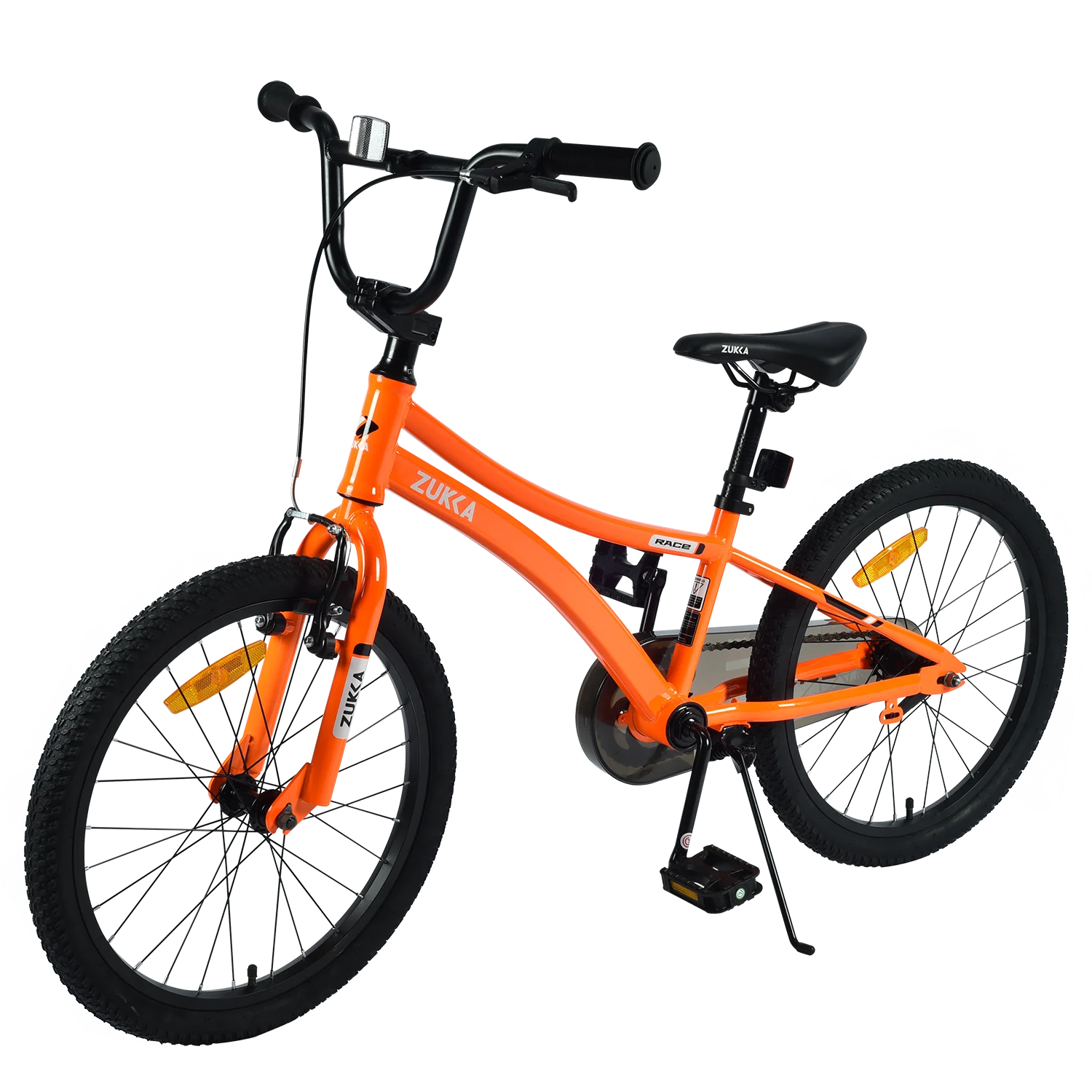 20 Inch Boys Bike, Kids' Bicycles for Kids Ages 7 - 10, Single Speed Boys Bikes with Steel Frame, Adjustable Seat Height, Orange
