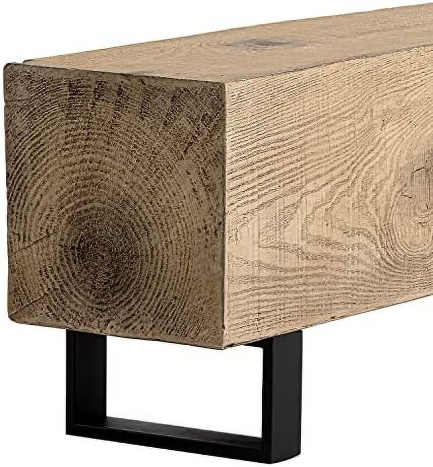 KHBIULIFE Patio Log Bench  Rectangular MgO Garden Bench  48.4 x 11.8\u201D Outdoor Bench  Rustic Bench for Yard or Lawn(Color Walnut)