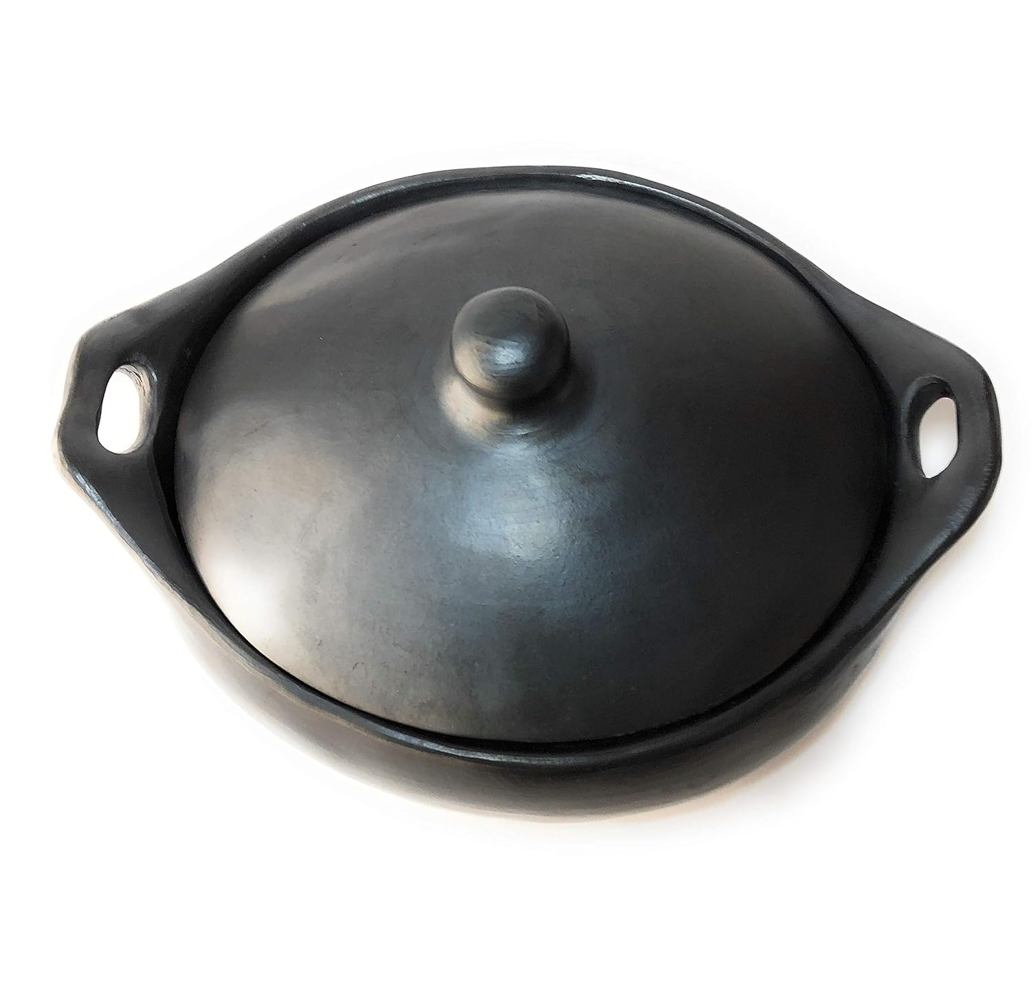 Clay Pot for Cooking with Handles & Lid - Clay Soup Pot - Handmade Cookware Pot - Earthen Casserole - Clay Cooking Pots for Dishes - Stews