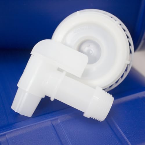 5-Gallon Stackable Water Storage Containers, 5 Gallons Each w/Lids + Spigot, Easy Fill