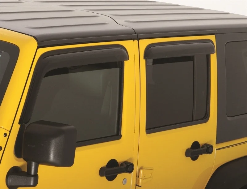 Rampage by RealTruck 6817 Smoke Ventvisor For 2007-2018 Jeep Wrangler Unlimited 4-Door