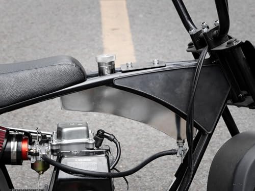 JMCHSTORE Stainless Steel Mini Bike Gas Fuel Tank for Montser Mega moto MMB80 105cc, for Coleman RB100 Realtree RT100