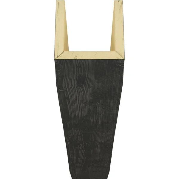 Ekena Millwork BMSD3C0080X060X096ES 8x22W x 6x22H x 8&L 3-Sided (U-beam) Sandblasted Endurathane Faux Wood Ceiling Beam, Aged As