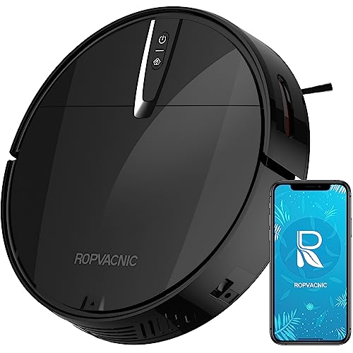 ROPVACNIC Robot Vacuum Cleaner with 3000Pa Cyclone Suction, APP/Voice/Remote Control, Automatic Self-Charging Robotic Vacuum, Scheduled Cleaning