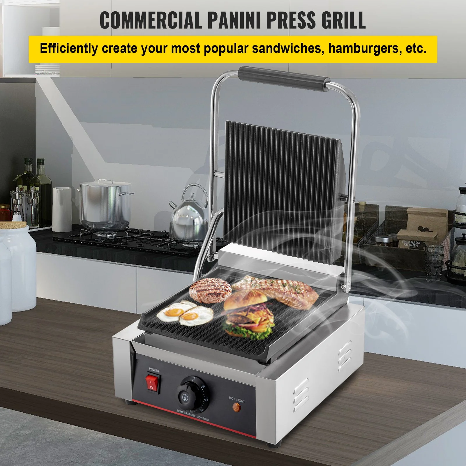 1800W Electric Sandwich Bread Toaster Press Maker
