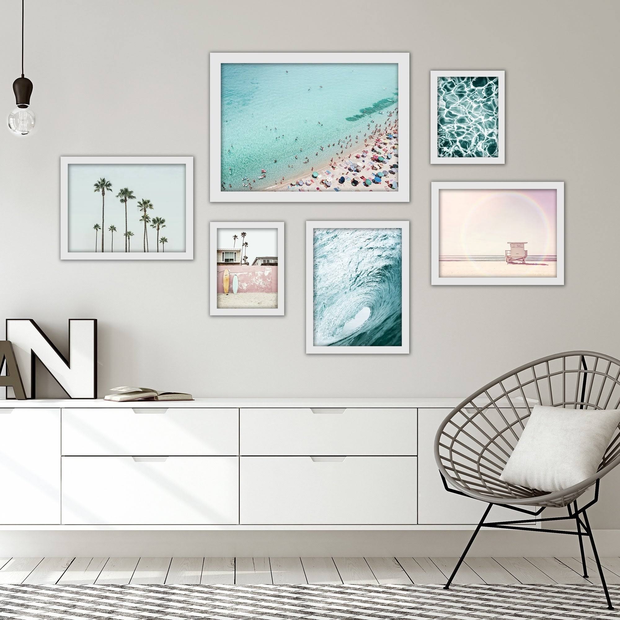 Ocean and Beach Photography Gallery Wall Set | Americanflat White