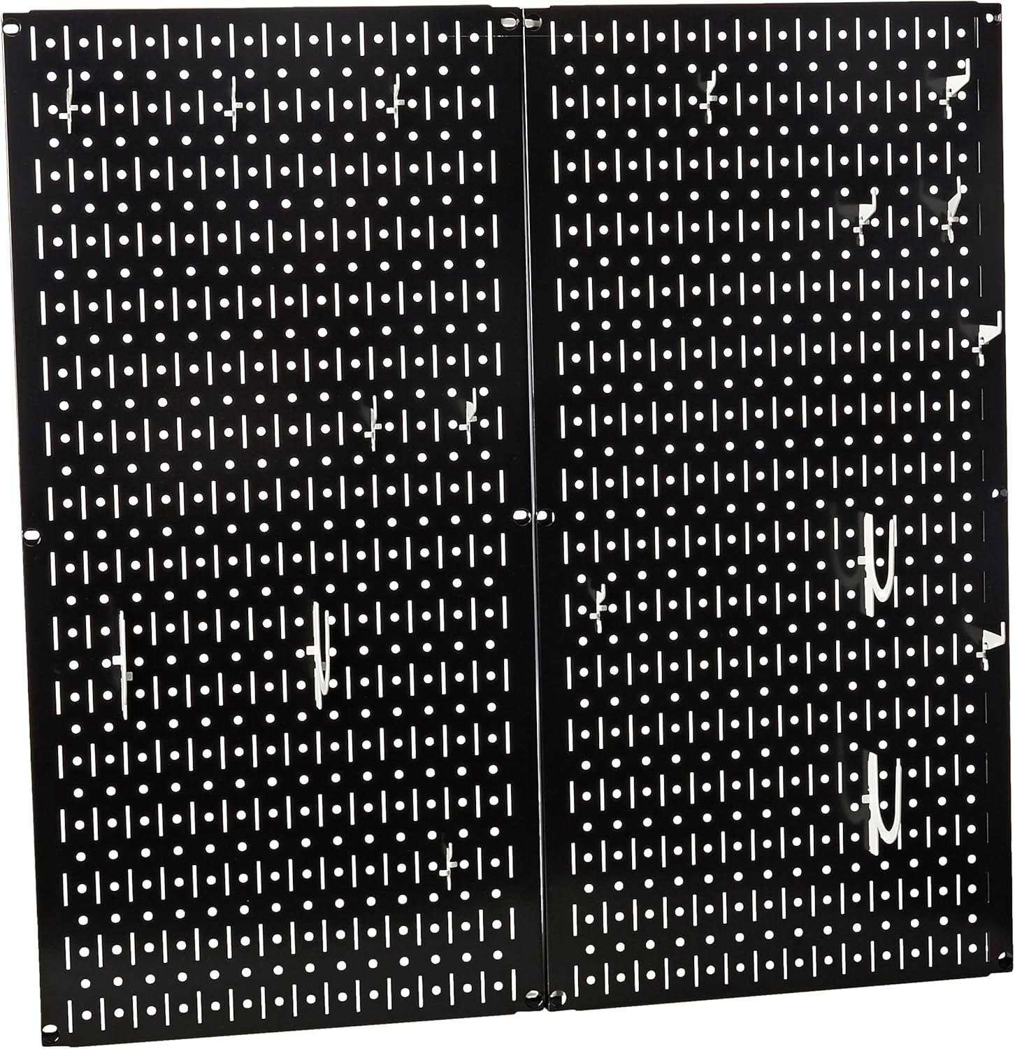 Wall Control Kitchen Pegboard Organizer Pots and Pans Pegboard Pack Storage and Organization Kit with White Pegboard and White Accessories Pack of 2