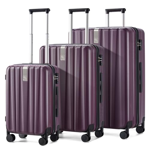 Hanke 29 Inch Luggage Suitcases With Spinner Wheels Lightweight PC hardside Rolling Suitcase With Travel Lock, Checked-Large 29-Inch(Blackish Green)