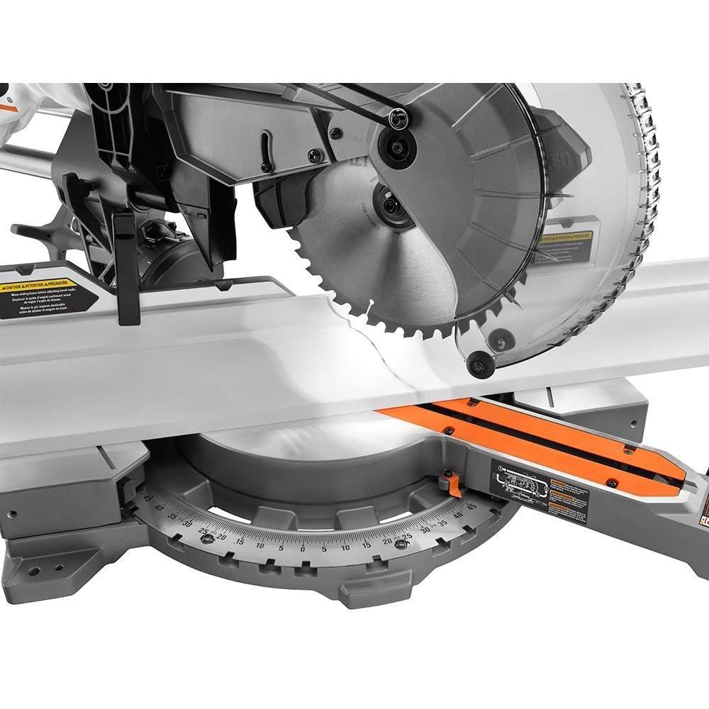 Ridgid 15 Amp 10 in. Corded Dual Bevel Sliding Miter Saw with 70 Miter Capacity R4210