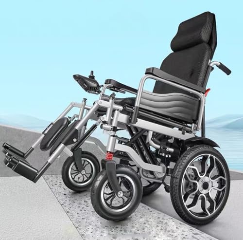 Electric Wheelchairs for Adults Reclining Foldable Electric Wheelchair All Terrain Motorized Wheelchair,with Headrest,flip Arm,Controller (20AH)
