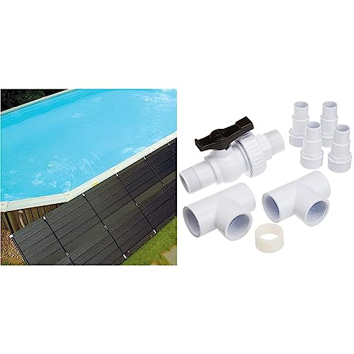 SunHeater Pool Heating System Two 2’ x 20’ Panels – Solar Heater for Inground and Aboveground Made of Durable Polypropylene, Raises Temperature