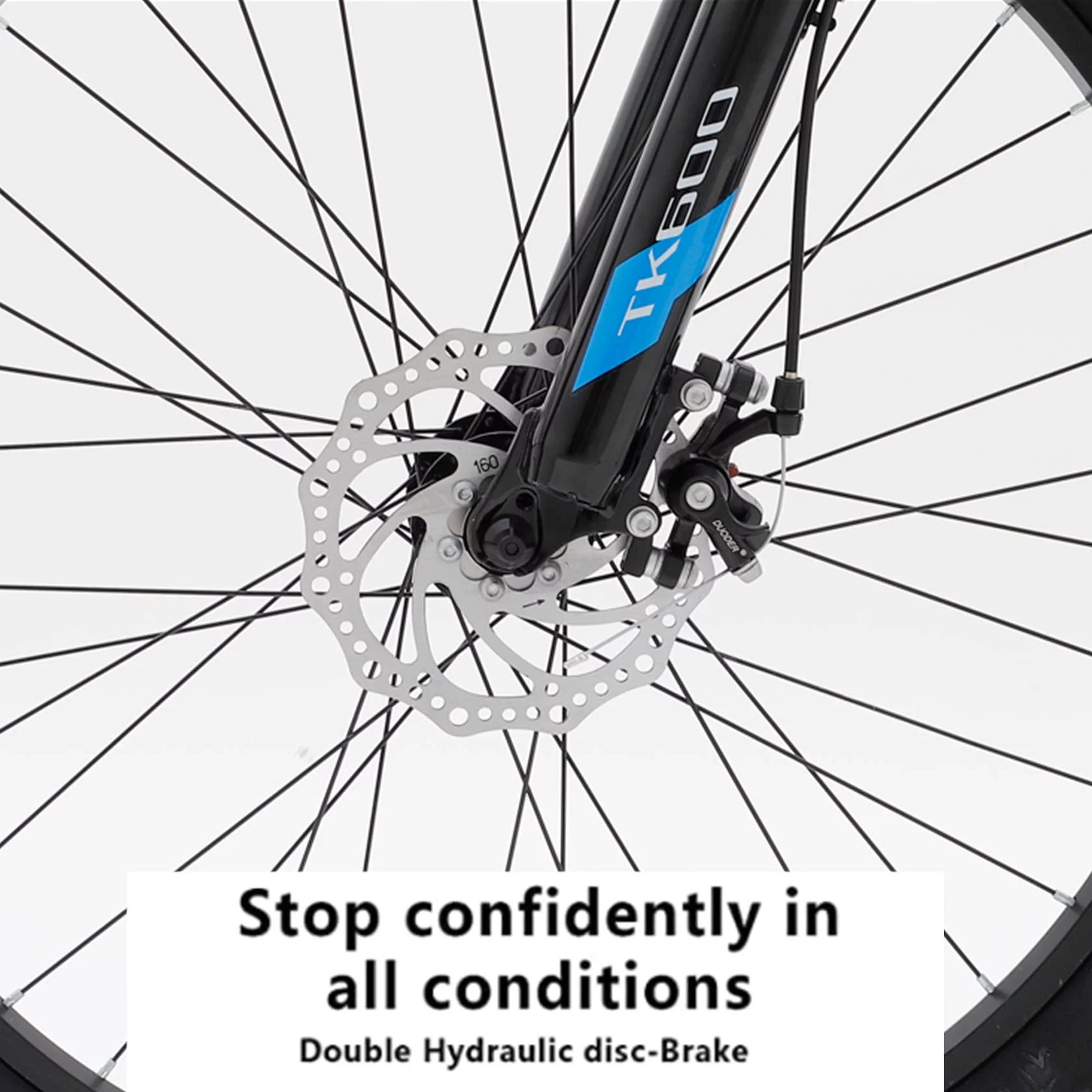 Dinling Adult Mountain Bike for Men and Women, 21-Speed, 26 inch wheels Grey-blue