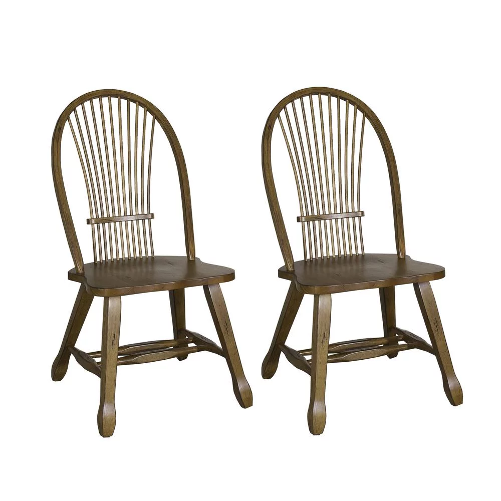 Liberty Furniture Sheaf Back Side Chair - Oak-Set of 2 Traditional Brown