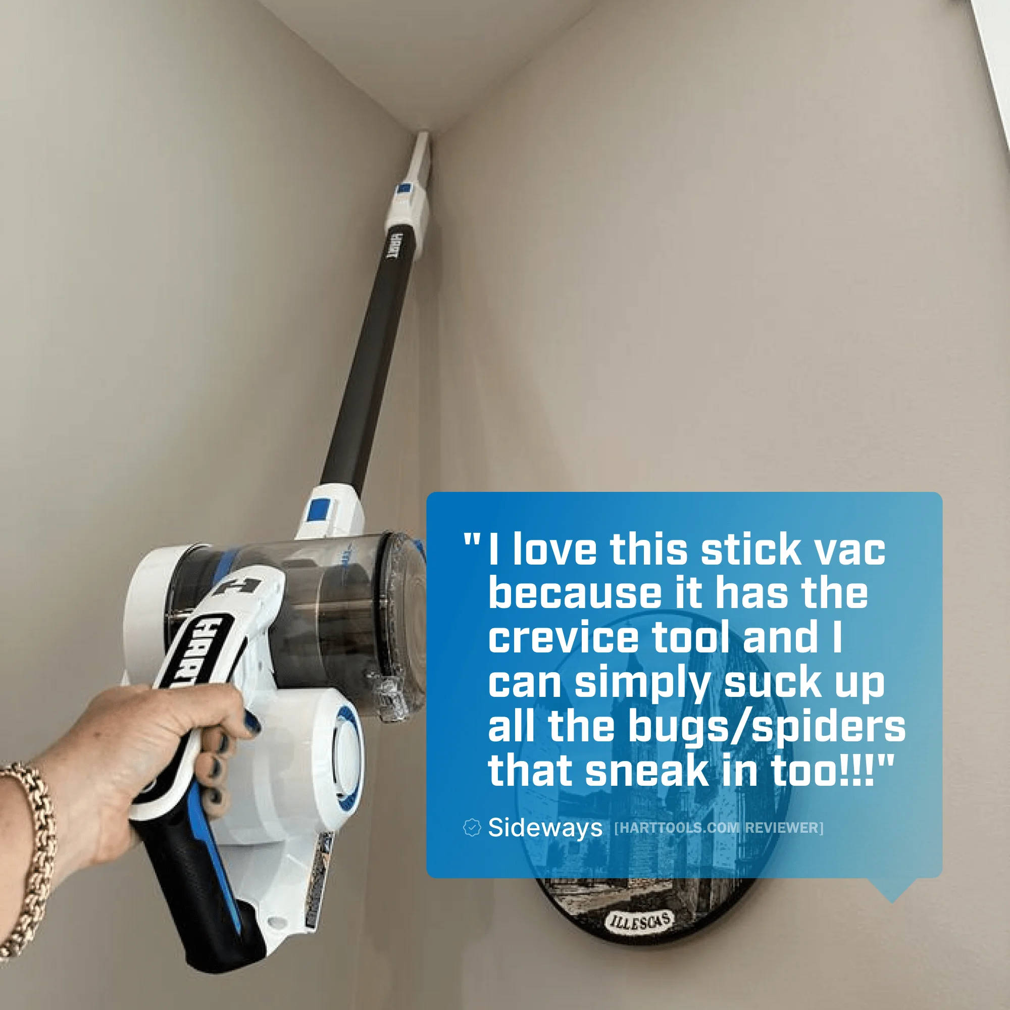 HART 20-Volt Cordless Stick Vacuum Kit, (1) 4.0Ah Lithium-Ion Battery